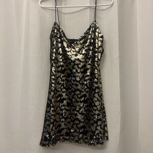 Sequin Leopard Print Dress